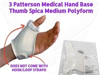 3 NEW Patterson Hand Thumb Spica Splint Medium I1