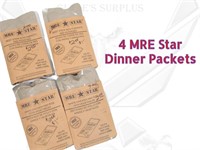 4 Individual Sealed MRE Star Dinner Packets D7