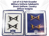 4 NOS Ecuador Military Cavalry Insignia Meyer 4C4