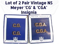 4 NOS Military Meyer 'C.G.A.'  'C.G.' Insignia 2H1