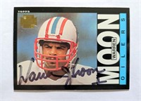 1985 Warren Moon Topps Archives Signed  Auto Card