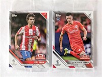 2 Packs 2022 Topps Champions League Soccer Cards