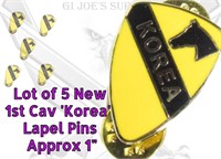 5 New Military Army 1st Cav Korea Lapel Pin H4