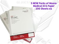 5 NEW Pack Moore Medical ECG Paper 1000 Sheets PC6