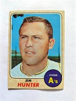 1968 Topps Jim Catfish Hunter Card #385