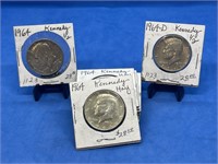 Lot of 1964 Kennedy Half Dollars (11)