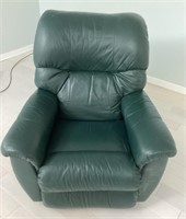 Green leather recliner