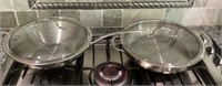 2 Calphalon pans with lids