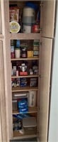 Contents of tall kitchen pantry cabinet