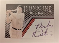 Iconic Ink Babe Ruth Facsimile Autograph Card