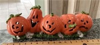 Light-up ceramic pumpkins Halloween decor
