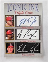 Iconic Ink Angels Trout Pujols Ryan Facs Auto