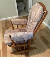 Upholstered glider rocker chair