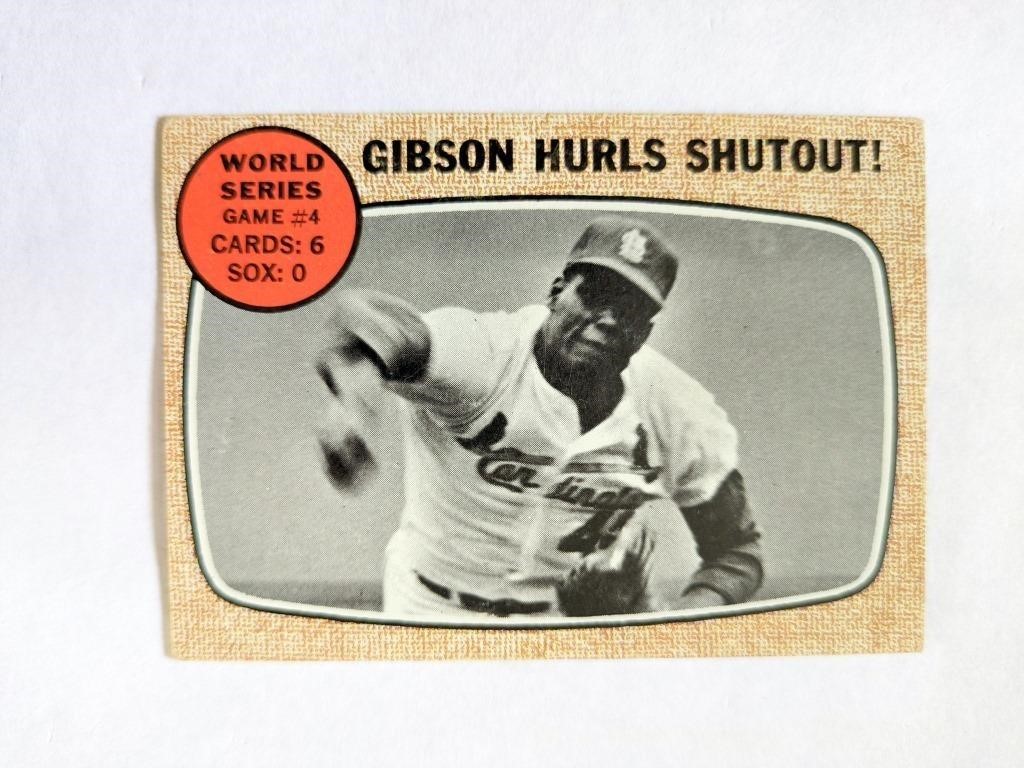 1968 Topps Bob Gibson Shutout 67 World Series