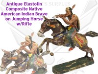 Elastolin Composite Native American Indian Figure