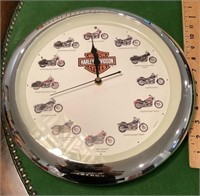 Harley Davidson wall clock --works