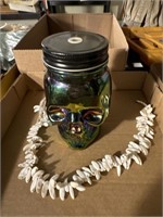 SKULL CUP AND SHELL NECKLACE