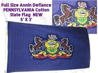 Full Size 5X3 Annin Defiance Cotton PA Flag Q5