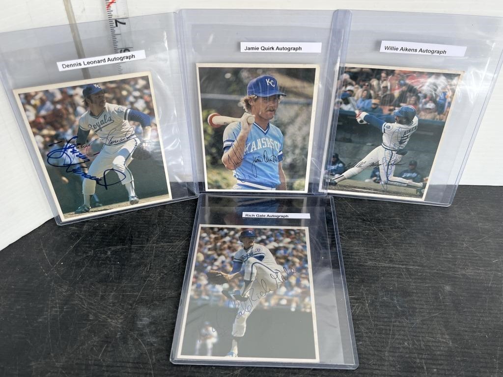 Lot of Kansas City Royals baseball autographs