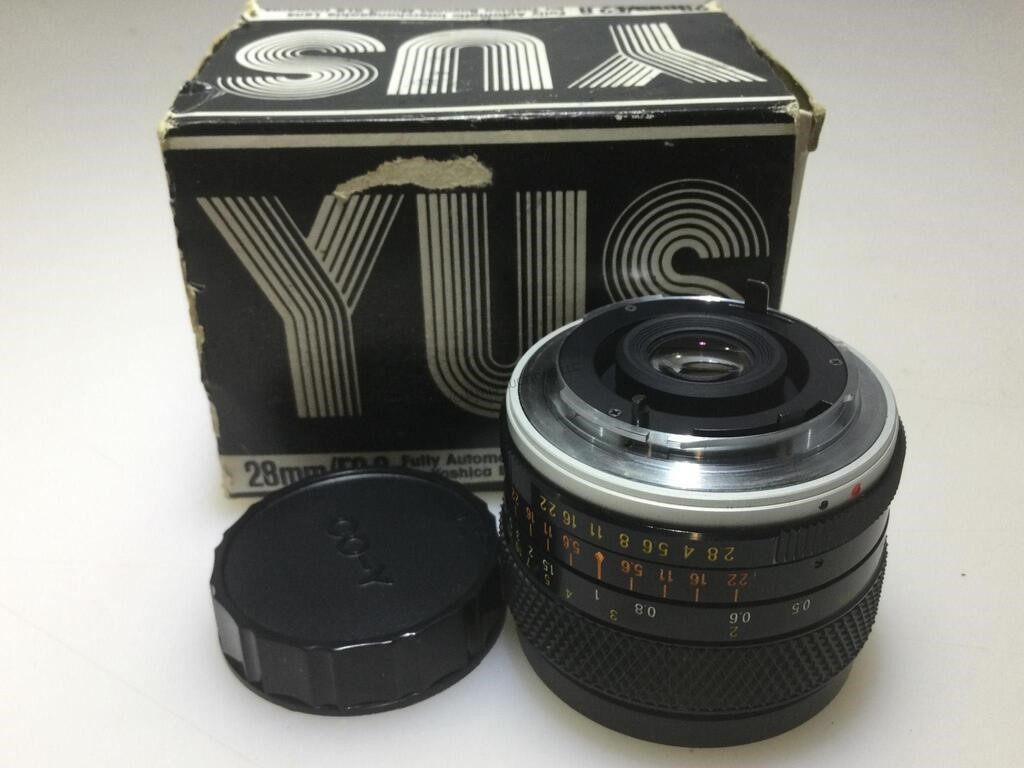 YUS 28mm 2.8 Lens In Original Box For Yashica