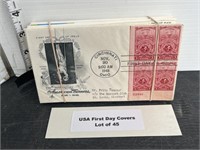 Lot of 45 USA First Day Covers