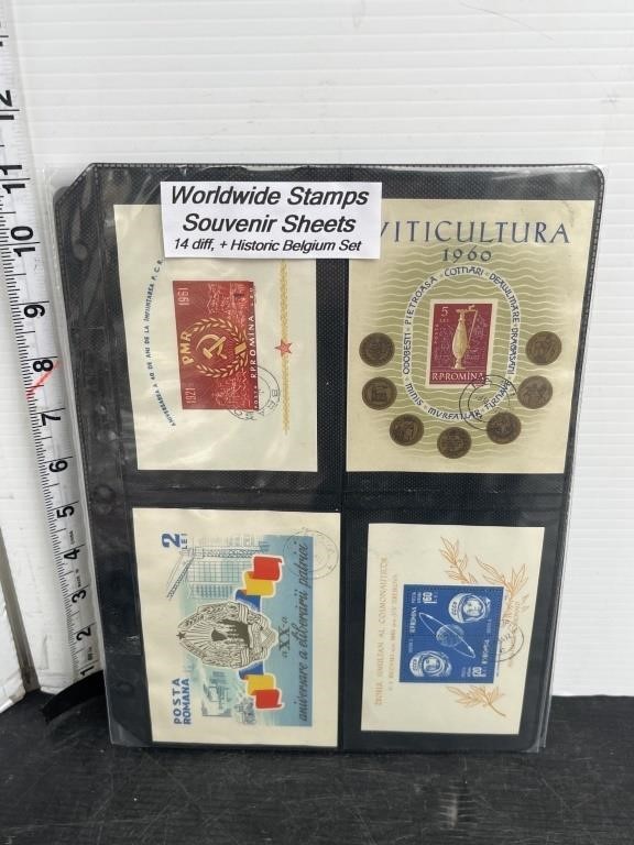 Worldwide stamps souvenir sheets