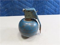 fired 3.5" authentic Grenade metal round blue