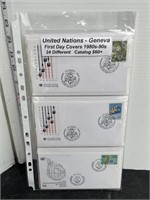 United Nations Geneva first day covers