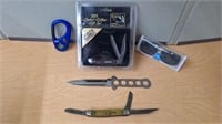 KNIVES,SOLAR SHIELD & WATCH CLIP W/COMPASS