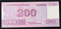 2008 (2018 Issue) Upper Korea 200 Won Banknote P#