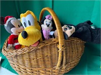 Pound puppies Mickey Minnie Pluto Basket