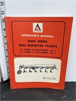 Allis Chalmers plows operators manual