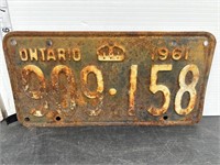 Licence plate - 1961