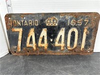 Licence plate - 1957