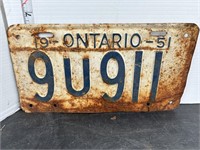 Licence plate - 1951