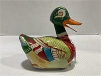 DAIYA TOY CO. TIN LITHO DUCK TOY - CIRCA 1960'S