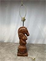 Ceramic horse table lamp