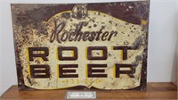 Rochester Root Beer Embossed Advertising Sign