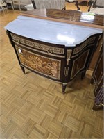 3 DRAWER BUFFET TABLE W/ MARBLE TOP