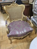 GOLD WOOD PRINT CHAIRS