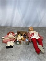 Vintage Barbie dolls and large dolls