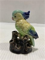 PARROT POTTERY FLOWER FROG - MADE IN JAPAN