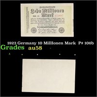 1923 Germany 10 MillIonen Mark  P# 106b Grades Cho
