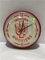 INDIANA HOOSIERS BATTERY OPERATED CLOCK