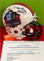 N - MULTI-SIGNED ON MINI HALL OF FAME HELMET W/COA