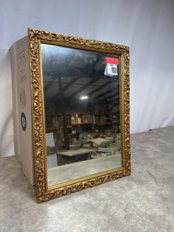 Rectangle framed mirror, dimensions are 17 x 23