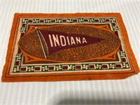 1909 INDIANA UNIVERSITY TOBACCO FELT - 6" X 3 3/4"