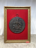 Vintage Spanish medallion wall coin replica