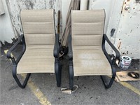 Pair of Sling Patio Armchairs Some Wear
