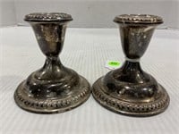 EMPIRE STERLING WEIGHTED CANDLE STICK HOLDERS